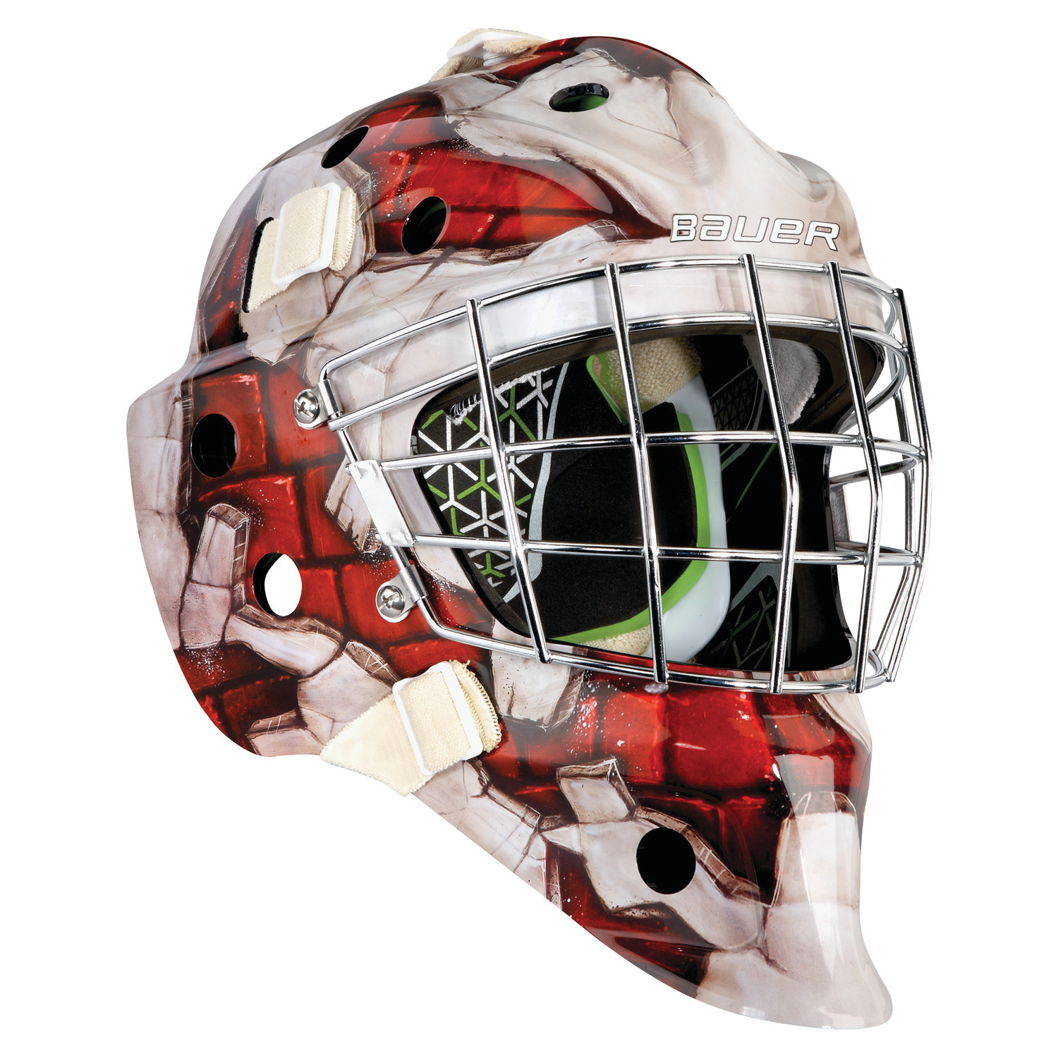 BAUER NME4 kapus fejvédő - WALL RED/junior BAUER NME4 kapus fejvédő - WALL RED/junior